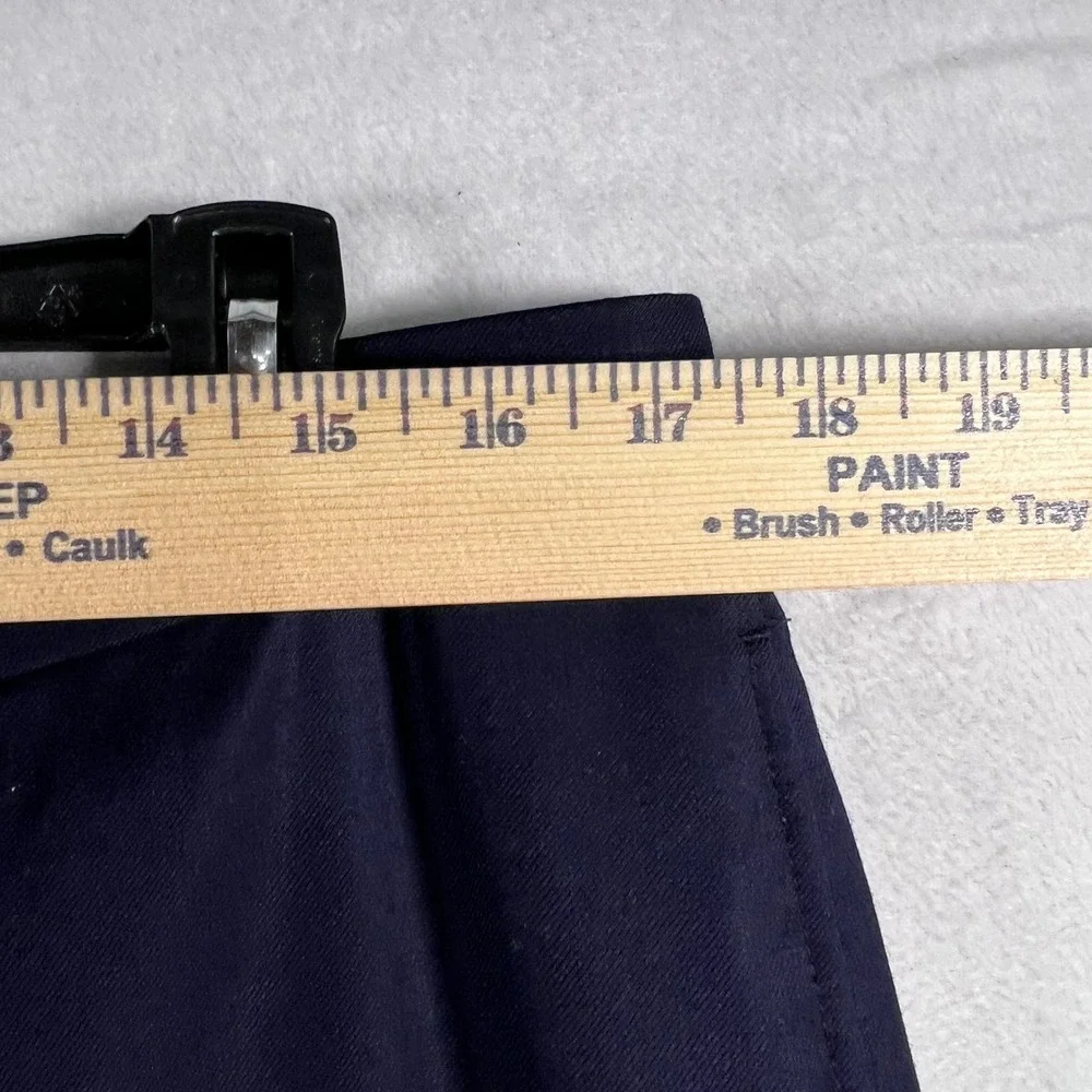 Nautica Mens Navy Wool Dress Pants Size 35W Classic Fit Business Casual Hemmed